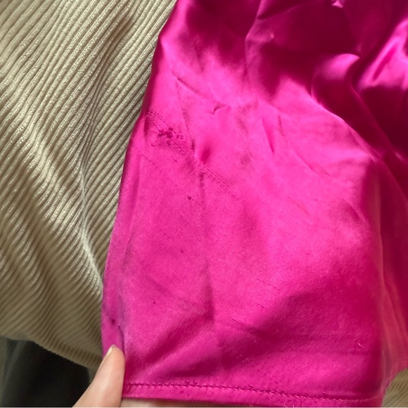 Lovers & Friends Hayes Mini Dress Magenta Pink Halter Satin Small FLAW - Picture 14 of 15